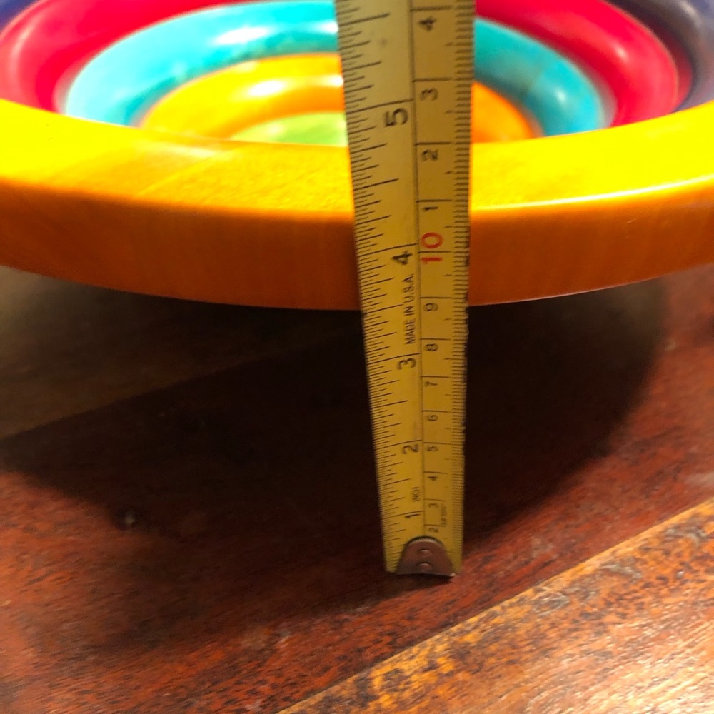 Postmodern Italian Wooden Bowl by Pietro Manzoni 13”x 4 1/2” - Picture 10 of 11